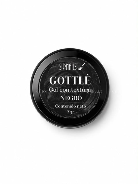 Gotelé Negro Sip Nails