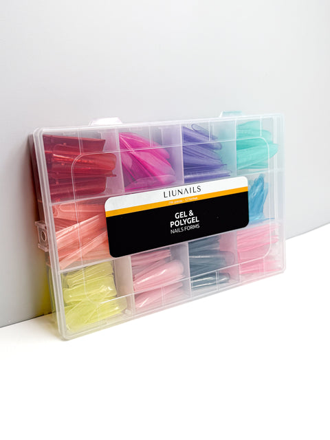Caja con Nails forms para técnica dual system LIUNAILS