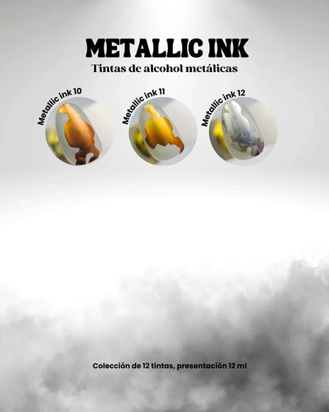 Metallic Ink Sip Nails
