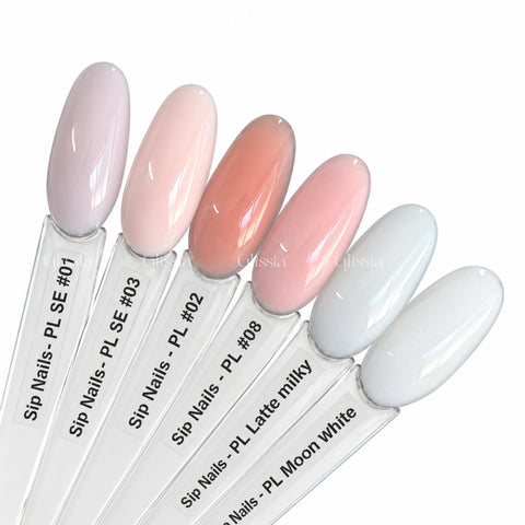 Piel latina rubber gel Moon white- Sip Nails