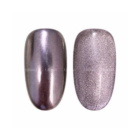 Hibrid Cat eye & Chrome Pink - Sip Nails